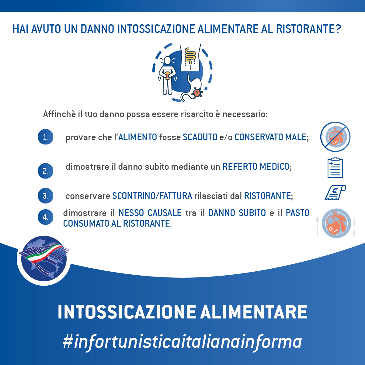 intossicazione alimentare risarcimento danno